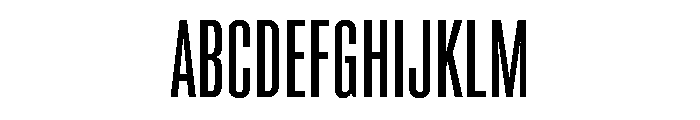Super Condensed Semi Wide Regular Font UPPERCASE