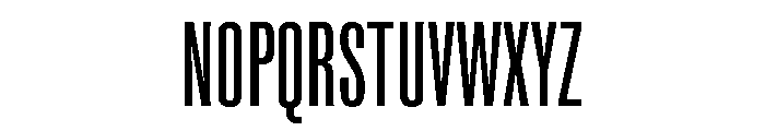 Super Condensed Semi Wide Regular Font UPPERCASE