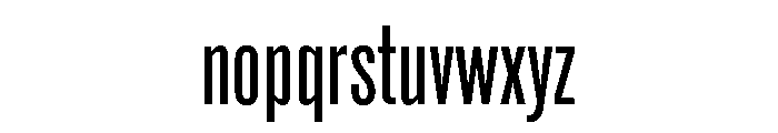 Super Condensed Semi Wide Regular Font LOWERCASE