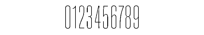 Super Condensed Semi Wide Thin Font OTHER CHARS
