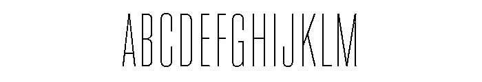Super Condensed Semi Wide Thin Font UPPERCASE