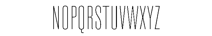 Super Condensed Semi Wide Thin Font UPPERCASE