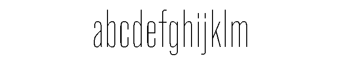 Super Condensed Semi Wide Thin FONT