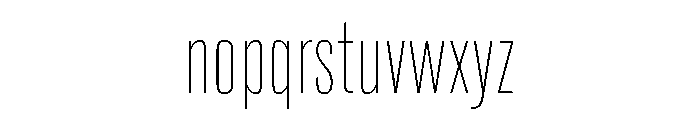 Super Condensed Semi Wide Thin Font LOWERCASE