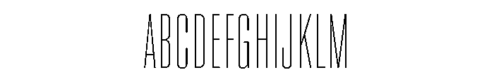 Super Condensed Thin Font UPPERCASE