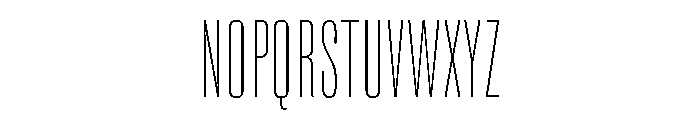 Super Condensed Thin Font UPPERCASE