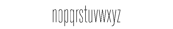 Super Condensed Thin Font LOWERCASE