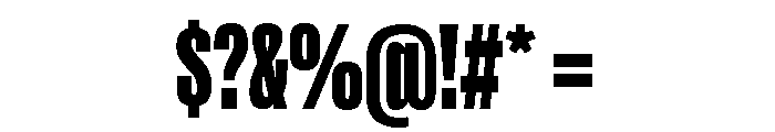 Super Condensed Wide Black Font OTHER CHARS