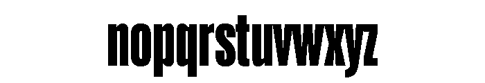 Super Condensed Wide Black Font LOWERCASE