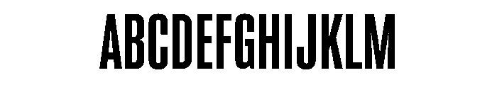 Super Condensed Wide Bold Font UPPERCASE