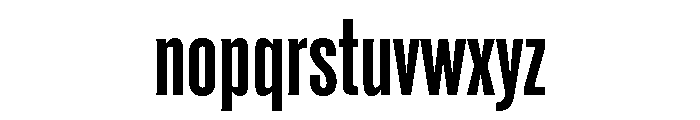 Super Condensed Wide Bold Font LOWERCASE