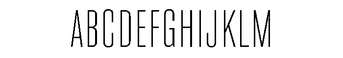 Super Condensed Wide Extra Light Font UPPERCASE