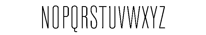 Super Condensed Wide Extra Light Font UPPERCASE