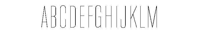 Super Condensed Wide Hairline Font UPPERCASE