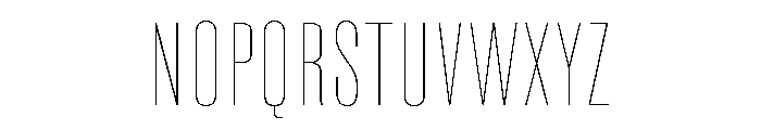 Super Condensed Wide Hairline Font UPPERCASE