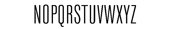 Super Condensed Wide Light Font UPPERCASE