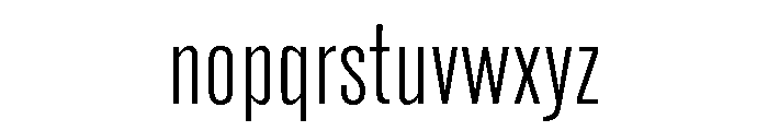 Super Condensed Wide Light Font LOWERCASE
