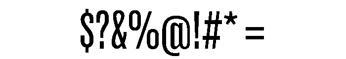 Super Condensed Wide Regular Font OTHER CHARS