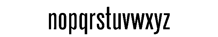 Super Condensed Wide Regular Font LOWERCASE