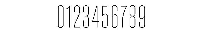 Super Condensed Wide Thin Font OTHER CHARS