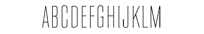 Super Condensed Wide Thin Font UPPERCASE