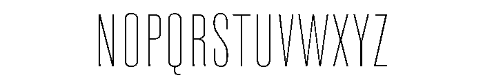 Super Condensed Wide Thin Font UPPERCASE
