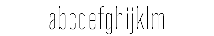 Super Condensed Wide Thin FONT
