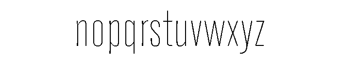 Super Condensed Wide Thin Font LOWERCASE