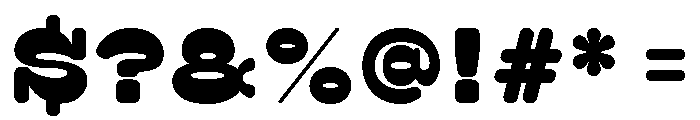 Surfbird Cut Round Black Font OTHER CHARS