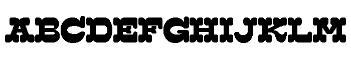 Surfbird Cut Round Black Font UPPERCASE