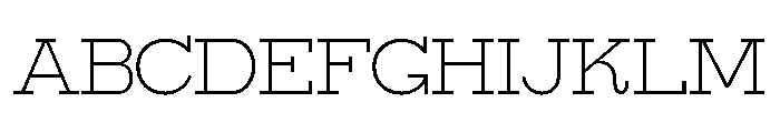 Surfbird Slab Thin Font UPPERCASE