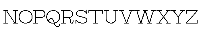 Surfbird Slab Thin Font UPPERCASE