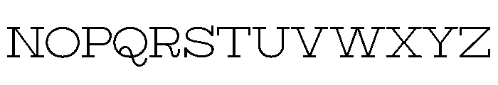 Surfbird Slab Thin Font LOWERCASE