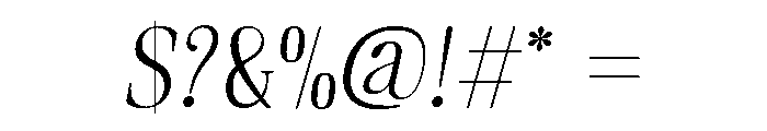 Svara Italic Font OTHER CHARS
