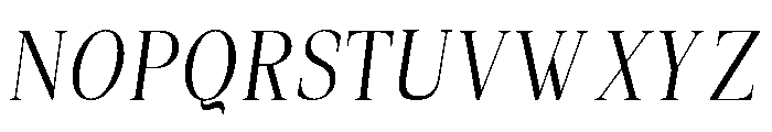 Svara Italic Font UPPERCASE