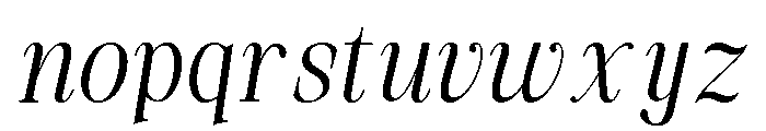 Svara Italic Font LOWERCASE