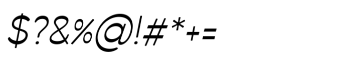 Svaiga Light Italic Font OTHER CHARS