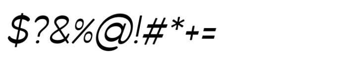 Svaiga Regular Italic Font OTHER CHARS