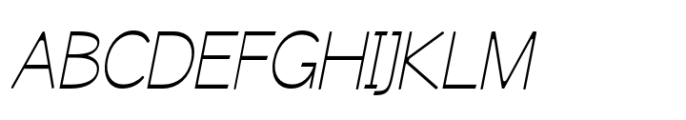Svaiga Thin Italic Font UPPERCASE