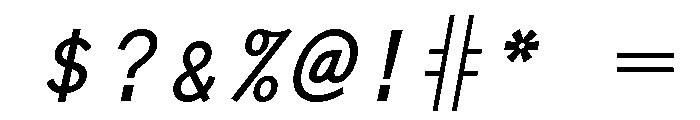Sweet And Salty Italic Font OTHER CHARS