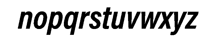 Swiss 721 Bold Italic Font LOWERCASE