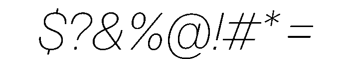 Swiss 721 Extra Light Italic Font OTHER CHARS