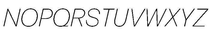 Swiss 721 Extra Light Italic Font UPPERCASE