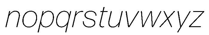 Swiss 721 Extra Light Italic Font LOWERCASE