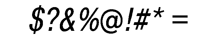 Swiss 721 Italic Font OTHER CHARS