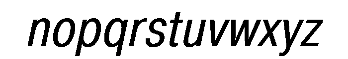 Swiss 721 Italic Font LOWERCASE