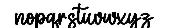 Swanky Calligraph Font LOWERCASE