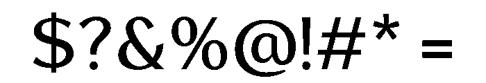 Swanza Regular Font OTHER CHARS