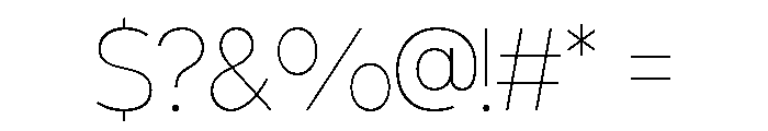 Swarthy Thin Font OTHER CHARS