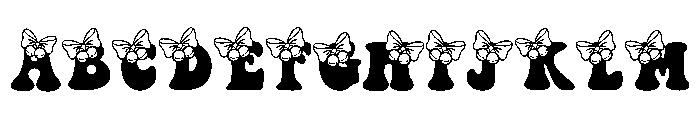 Sweet Bow Christmas Font UPPERCASE